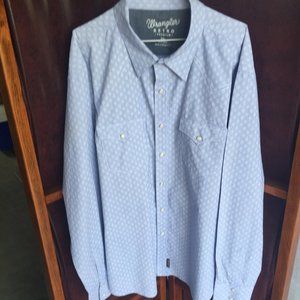 Wrangle Retro Pearl Snap rockabilly western shirt XXL